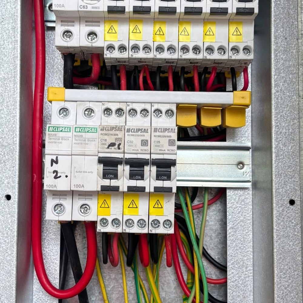 New switchboard with RCBO safety switches, labelled and tidy